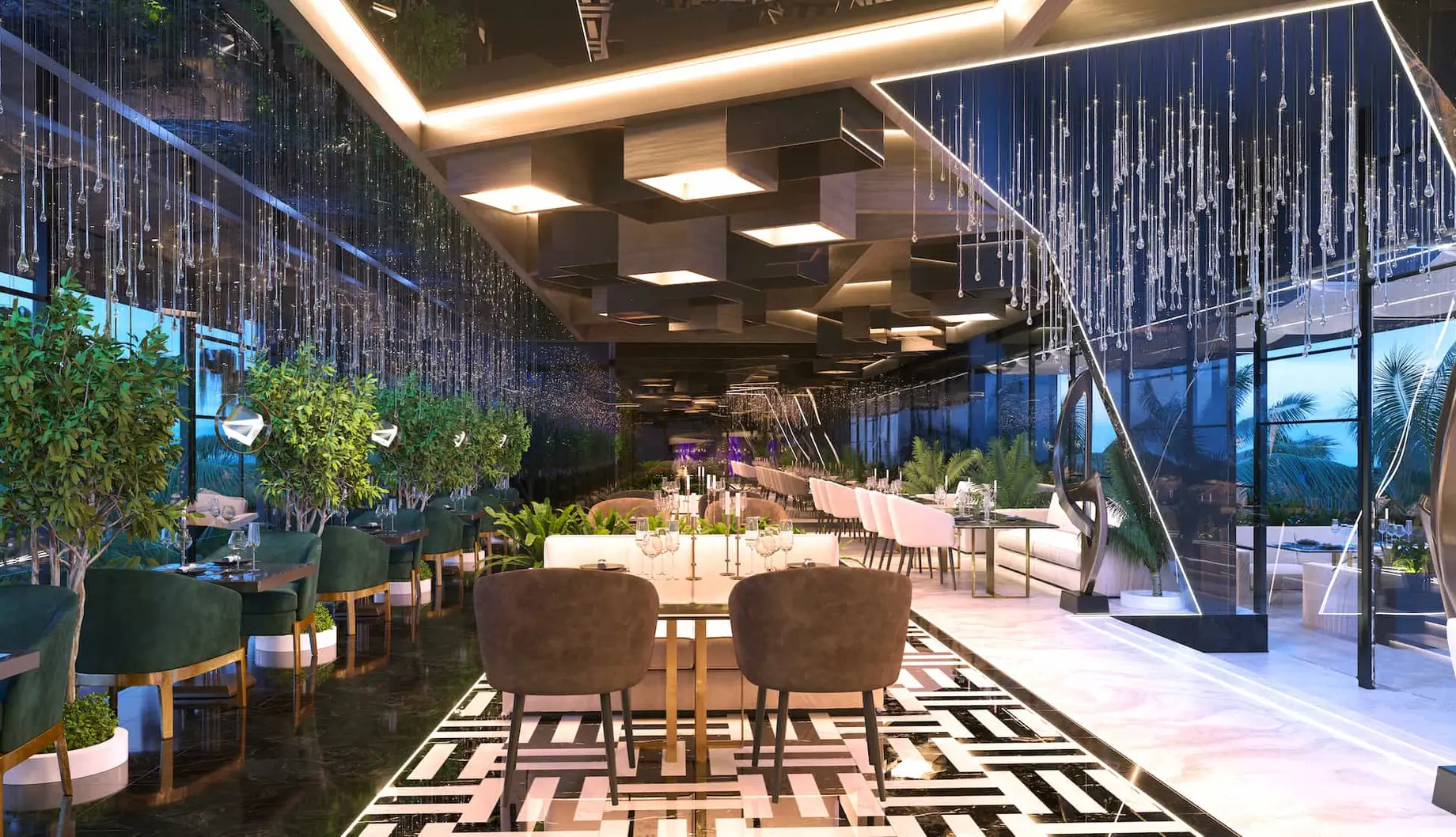 Restaurant and bar interior