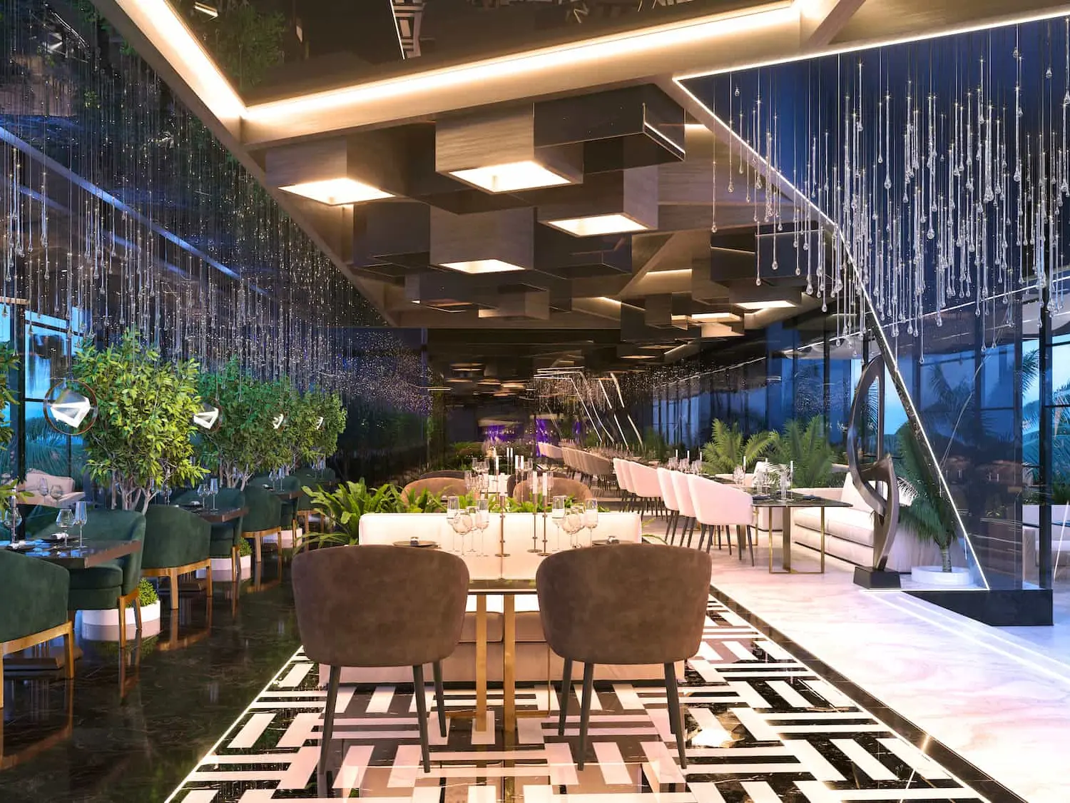 Restaurant and bar interior