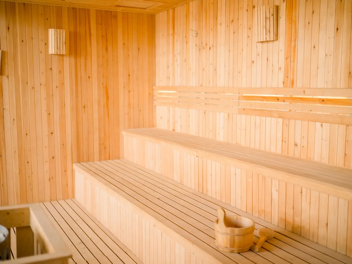 Sauna in the club's recovery area